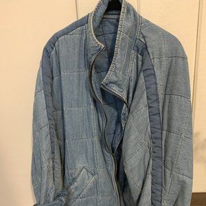 Free People Dolman Quilted Denim Jacket